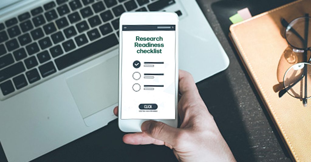 Research Specialist Checklist on a mobile phone